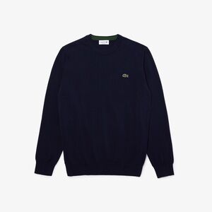 Lacoste Men's Cotton Crewneck Navy Sweater EUC XXL